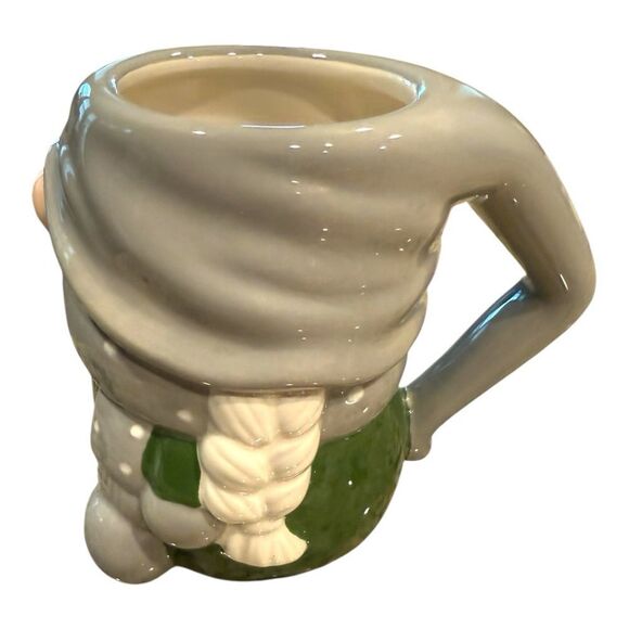 Pottery Barn GNOMETTE gnome shaped ceramic 4 mug Gnome Set - Picture 2 of 11